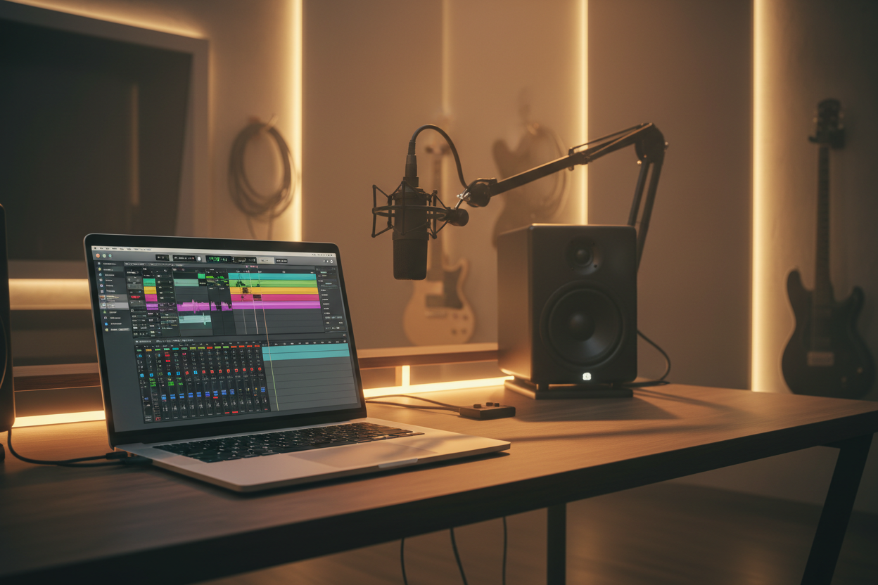 Laptop with DAW Screen