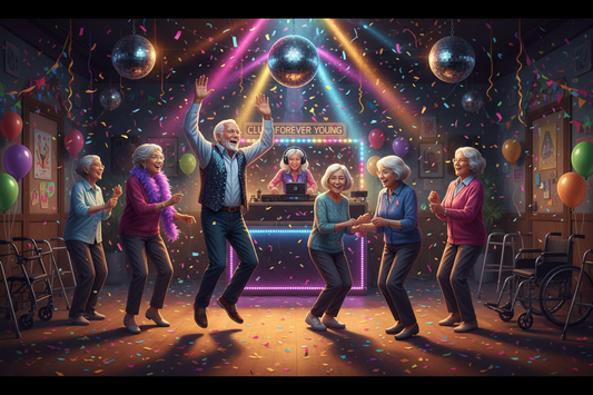 SENIORS MADE THE NURSING HOME A CLUB TO DO SOME JUMPING DANCES