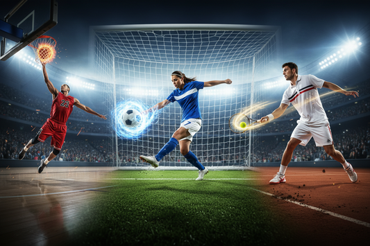 showing 3 types of sports in action